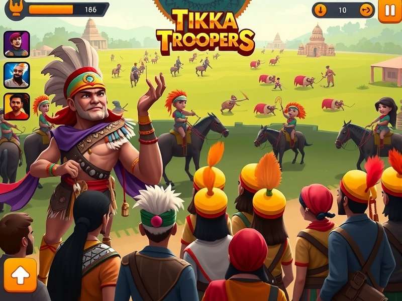Tikka Troopers character selection screen showing diverse Indian warriors